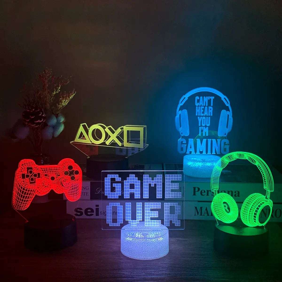 3D RGB LED Gaming Lamp – iluminación RGB para setup gamer