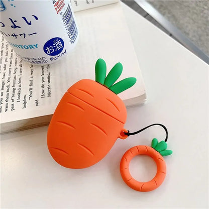 Funda de Silicona Carrot Cactus para AirPods – Funda Carrot Cactus, AirPods Case, Protección Divertida